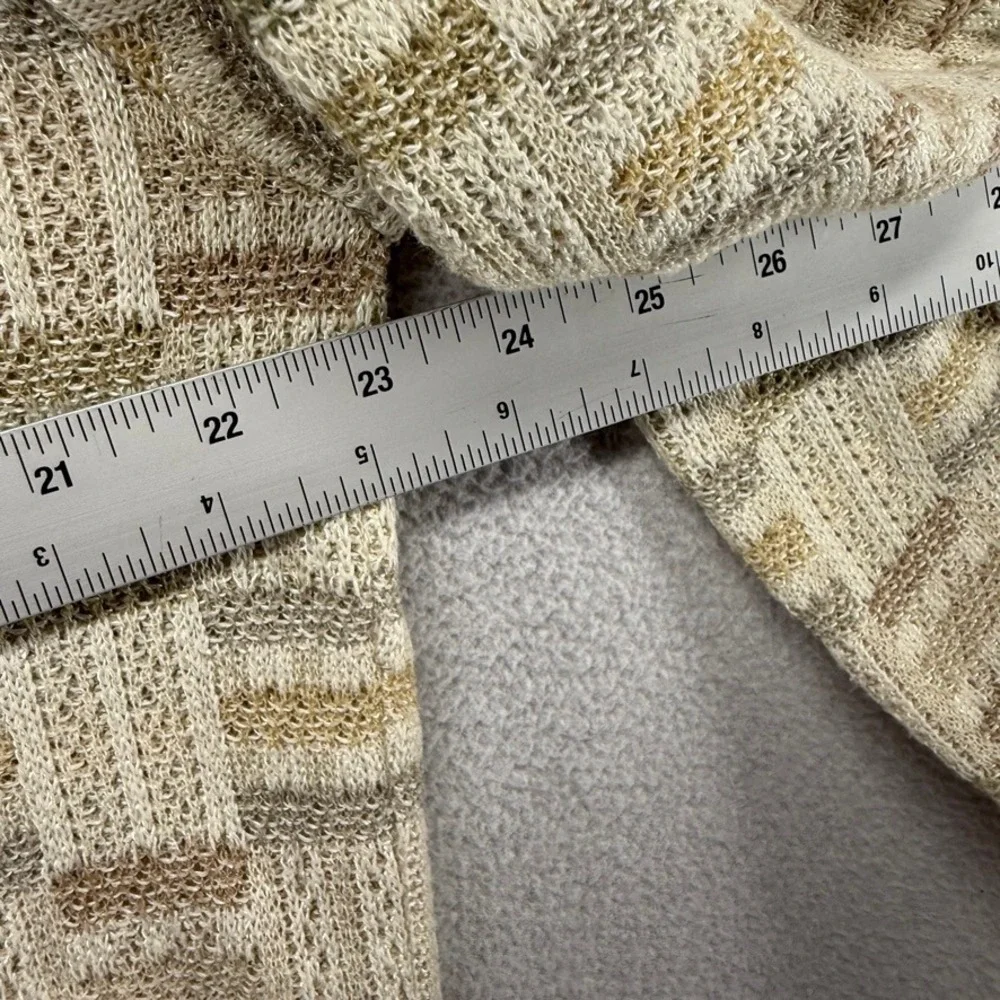 Vintage J Peterman Sweater Men's Large Cream Earth Tones